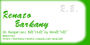 renato barkany business card